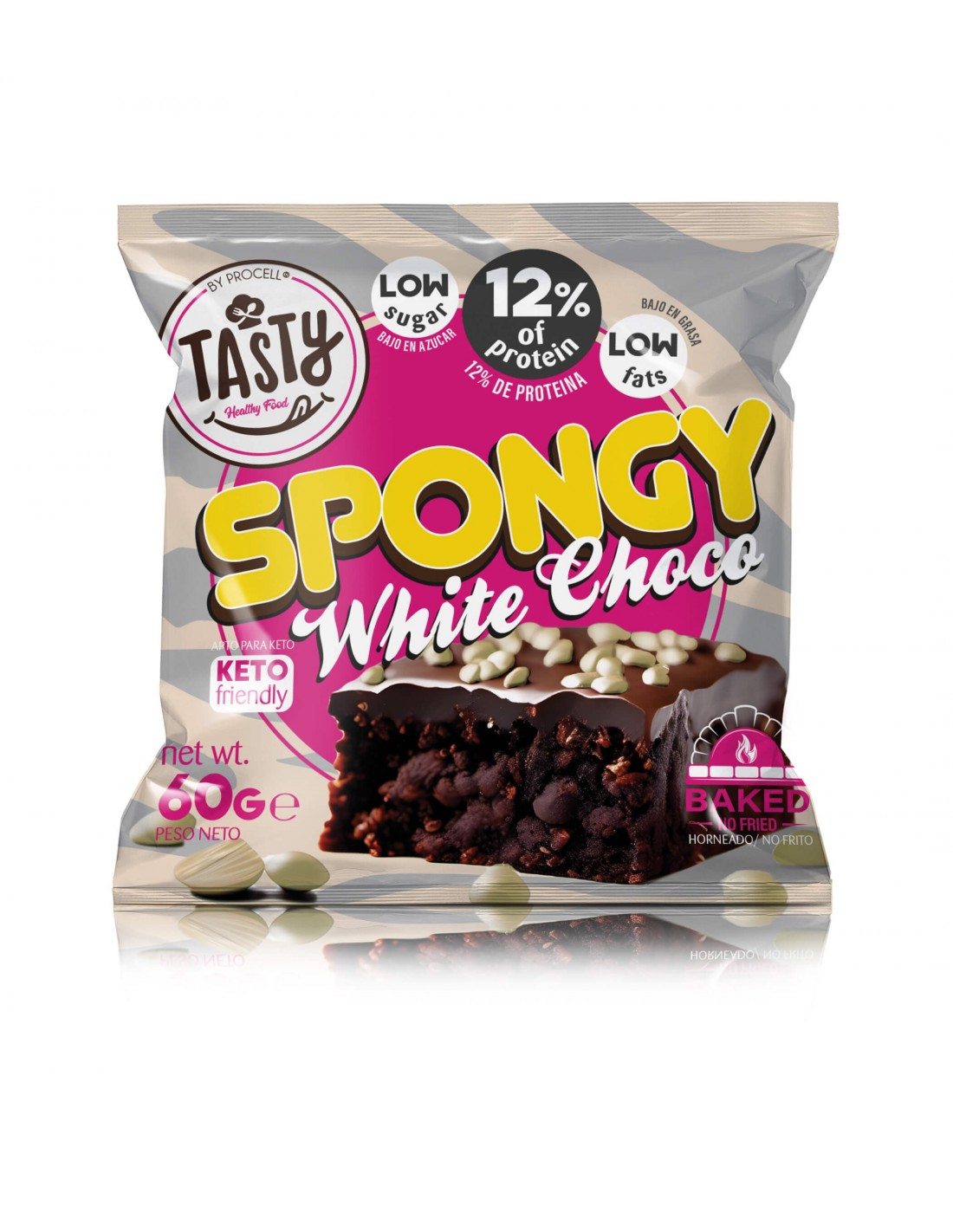 Spongy Brownie proteico y keto 60 gr