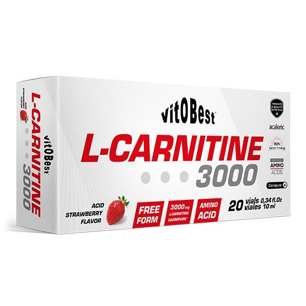 L-carnitina 20 viales 10 ml, 3000 mg Vitobest