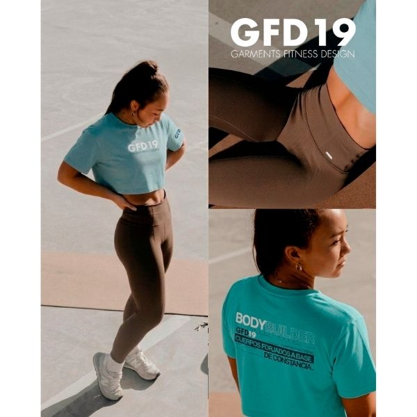 Camiseta CROPTOP manga corta BODYBUILDER V1