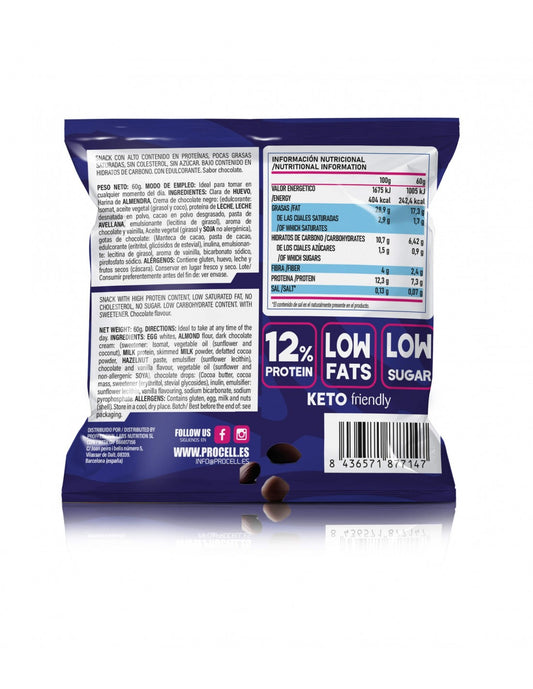 Spongy Brownie proteico y keto 60 gr