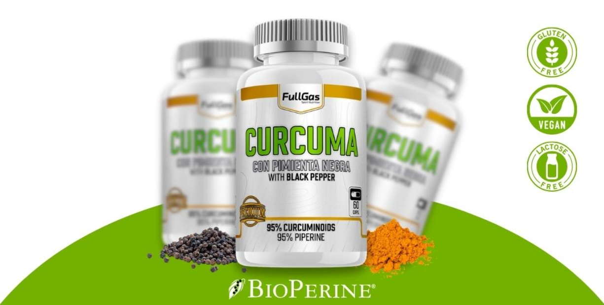 Cúrcuma + Pimienta Negra (BioPerine®) 60 cápsulas FullGas