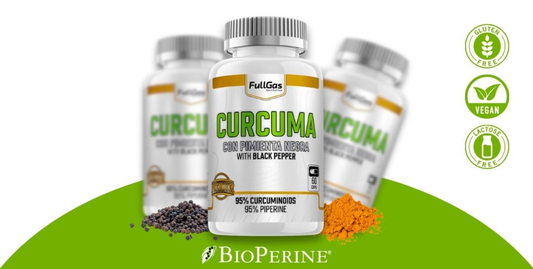 Cúrcuma + Pimienta Negra (BioPerine®) 60 cápsulas FullGas
