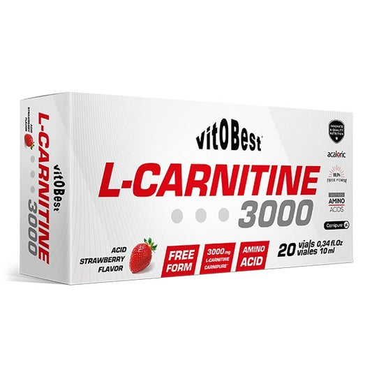 L-carnitina 20 viales 10 ml, 3000 mg Vitobest