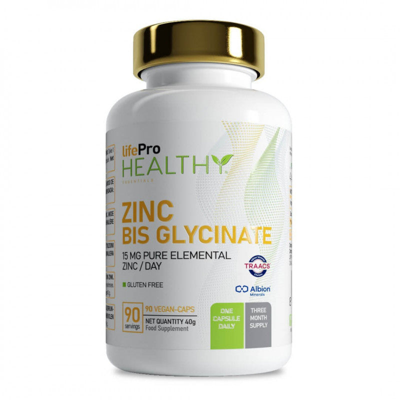 Zinc Bisglycinate - 90 VeganCaps - LifePro